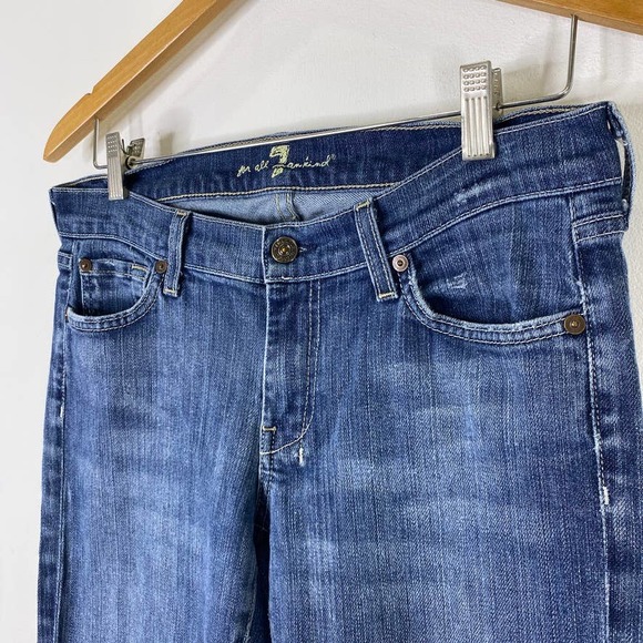 7 for all mankind DOJO Jeans / Flare Leg / Lattice Pocket / Medium Wash Sz 29 - Picture 5 of 12